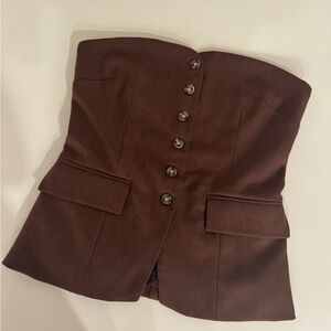 Vestique Chocolate Brown Strapless Top